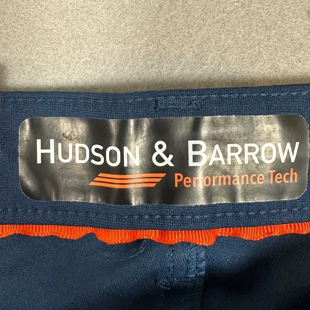 NEW Hudson Barrow Pants Mens 32X30 Midnight Blue Performance Tech Chino 5-Pocket